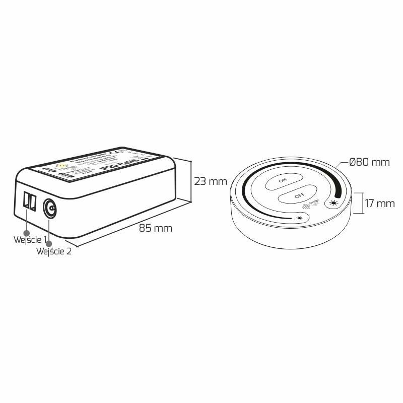 LED-dimmer fjärrkontroll rund ritning 2 LED-dimmer fjärrkontroll rund ritning 2