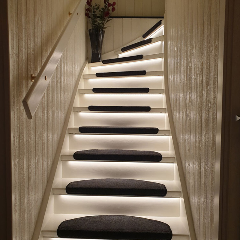 Trappbelysning med ljuslister