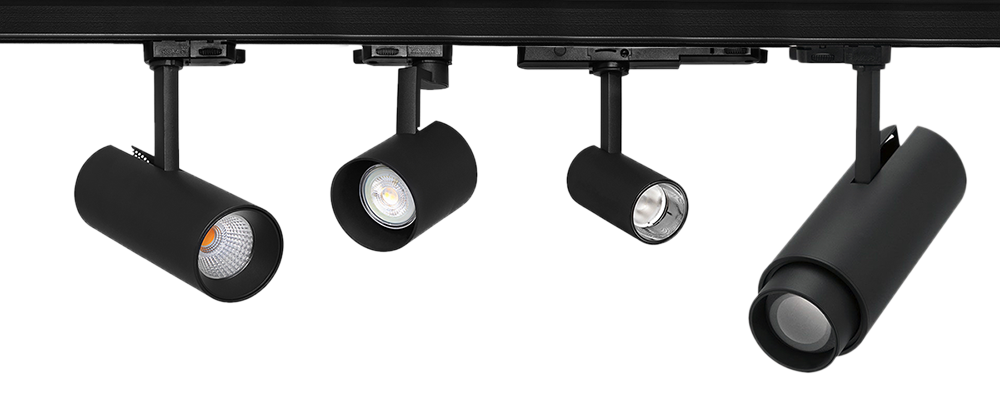 3-fas skena för spotlights och lampor
