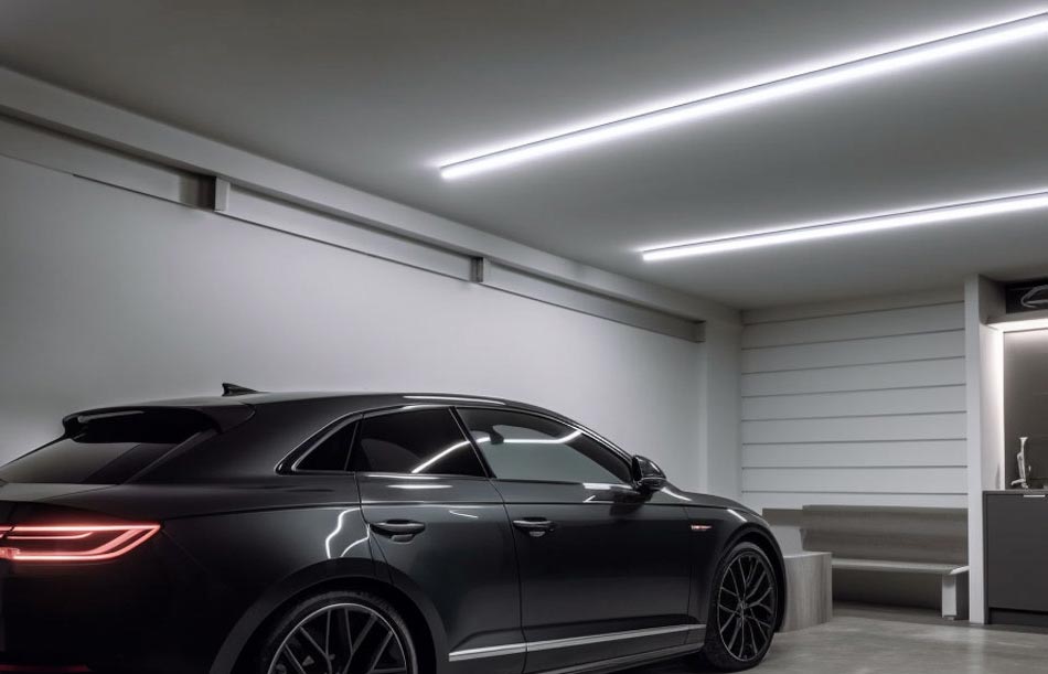 Garage belysning linjär armatur